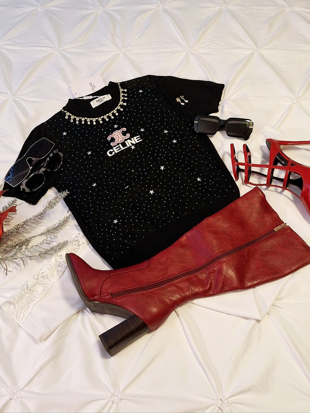 💞 CELINE SPARKLE ME BLING SWEATER - NWT